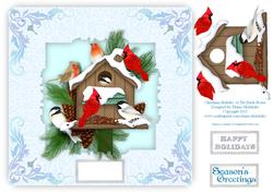 Christmas Holiday at the Cardinal Birds House