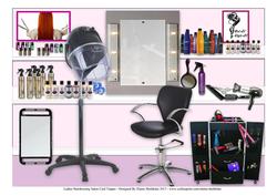 A4 Ladies Hairdressing Salon Card Topper