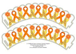 2 x Childhood Cancer Awareness Cupcake Wrappers
