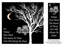 Owl Will Always Be Here (1) 8x 8 Card Topper & Bookmark