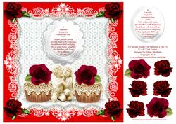 A Cupcake Recipe for Valentine's Day 8 x 8 Card Topper (3)