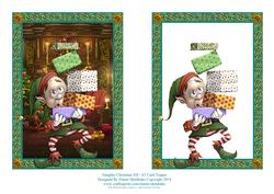 Naughty Christmas Elf - A5 Card Topper