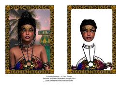 Egyptian Goddess - A5 Decoupage Card Topper