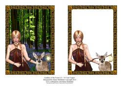 Goddess of the Forest (2) A5 Card Topper with Decoupage