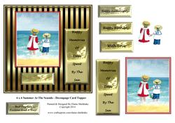 6 x 6 Summer at the Seaside - Decoupage Card Topper