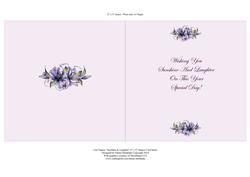 8 x 8 Lily Names Sunshine & Laughter Verse - Mauve Insert