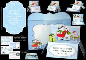 Christmas Bear Hugs - Pop-up Box Card & Envelope