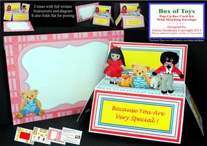 Toy Box - 3D Pop-up Box Card Kit & Envelope