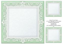8" x 8" Green (5) Lace Frame Plus Two 4" x 4" Frames