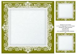 8" x 8" Mustard (1) Lace Frame Plus Two 4" x 4" Frames