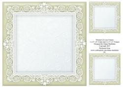 8" x 8" Mustard (2) Lace Frame Plus Two 4" x 4" Frames