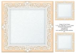 8" x 8" Orange (2) Lace Frame Plus Two 4" x 4" Frames