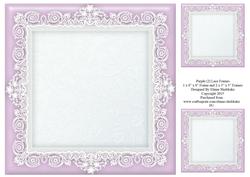 8" x 8" Purple (2) Lace Frame Plus Two 4" x 4" Frames