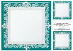 8" x 8" Sea Green (1) Lace Frame Plus Two 4" x 4" Frames