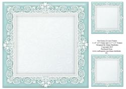 8" x 8" Sea Green (2) Lace Frame Plus Two 4" x 4" Frames