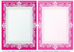 Magenta (1) Lace Frames - 2 x A5