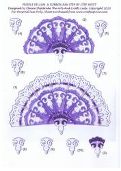 Purple Vellum & Ribbon Fan Step by Step Birthdays Anniversa