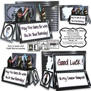 War Among the Stars - 3D Box Card Kit + Extra Tags & Envelo