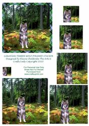 Canadian Timber Wolf Pyramid Stacker Birthdays Etc.
