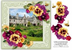 Cothele An Enchanted Garden 8 x 8 Floral Decoupage Card Sheet