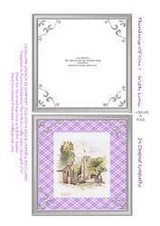 Crowcombe Church in Somerset Quick Cut & Fold Sympathy Card