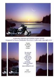 Kawasaki Dreams Motorbike Night Rider Fantasy