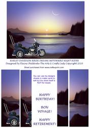 Harley Davidson Biker Dreams Motorbike Night Rider Fantasy