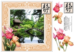 Shinto Temple & Bridge, Japanese Gardens, Tatton Park, Cheshire 8 x 8 Topper