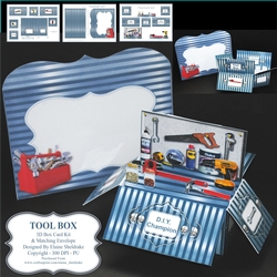 Tool Box - 3D Box Card Kit & Matching Envelope