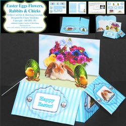 Easter Eggs,Rabbits,Flowers & Chicks - 3D Box Card Kit
