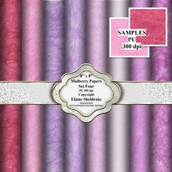 8 x 8 Faux Mulberry Paper - Set 4 - For Cards & Scrapbooking