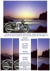 Bsa Goldstar Motorbike Night Rider Biker Dream Fantasy