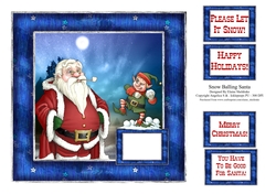 Snow Balling Santa - Card Topper & Assorted Greetings