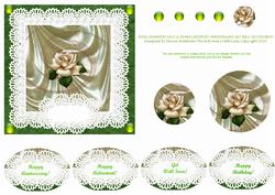 Rose Diamond Pearls & Lace Birthday Anniversary Get Well