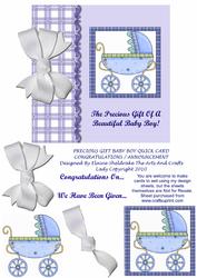 Precious Gift Baby Boy Birth Announcement or Congratulations