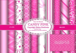 Assorted A4 Candy Pink Backing Papers for Cards,Scrapbooking & Paper Crafts