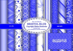 Assorted A4 Bristol Blue Backing Papers for Cards,Scrapbooking & Paper Crafts CU/PU -300 dpi