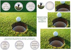 Golf a Hole in One - Father's Day - Birthday Pyramid Card