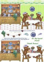 Forever Friends Teddy Bear Special Friend 3D Tea Party