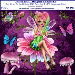 Rainbow Coffee Fairy - Designers Resource Kit For PU/CU