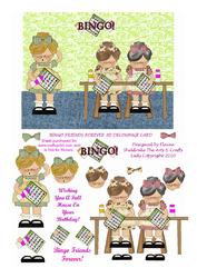 Bingo Friends Forever 3D Birthday Card
