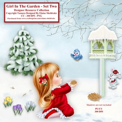 Girl In The Christmas Garden Set Two A Designer Resource Kit png CU PU 300 dpi