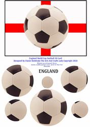 England World Cup Football 3D Card