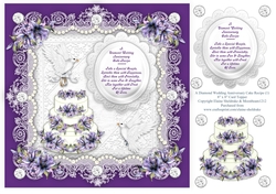 A Diamond Wedding Anniversary Cake Recipe 8 x 8 Card Topper With Decoupage