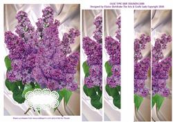 Lilac Time Floral Side Stacker Card