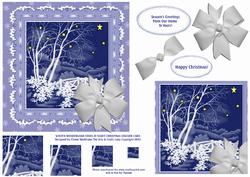Winter Wonderland Stars at Night Double Stacker Pyramid Card