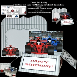 Grand Prix Racing A Box Card Kit With Instructions & Matching Envelope
