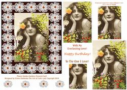 Flower Garden Goddess Pyramid Card Everlasting Love
