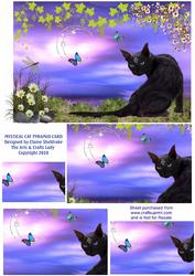 Mystical Magic Cat A5 Quick Pyramid Card