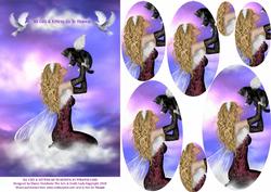 All Cats & Kittens Go to Heaven A5 Oval Pyramid Card